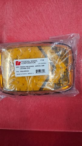 Clearance - Federal Signal, FireRay LED 600 Series, Amber Arrow, 4" x 6"