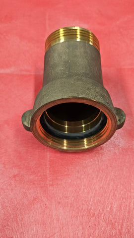 Clearance - South Park, 3" Female NH Swivel x 3" Male NH, 30 degree Brass Elbow