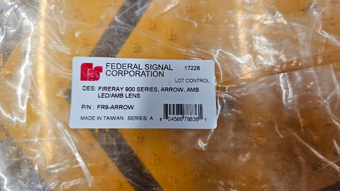 Clearance - Federal Signal Corp, FireRay LED 900 Series Amber Arrow Light, 7" x 9"