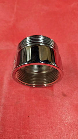 Clearance - Tank Fill Adapter, 1.5" Female NPT x 1.5" Male NH, Chrome, Red Head Brass