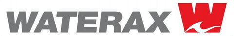 WATERAX Logo Decal 5.5" Long Grey/Red on White