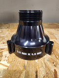 Clearance - 2.5" Female NH x 1.5" Male NH, Bell Reducer Elkhart Brass